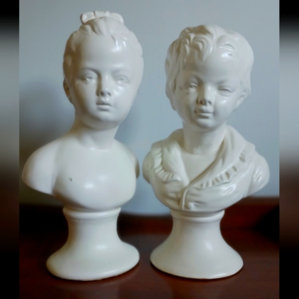 Napcoware Girl Boy Busts Vintage